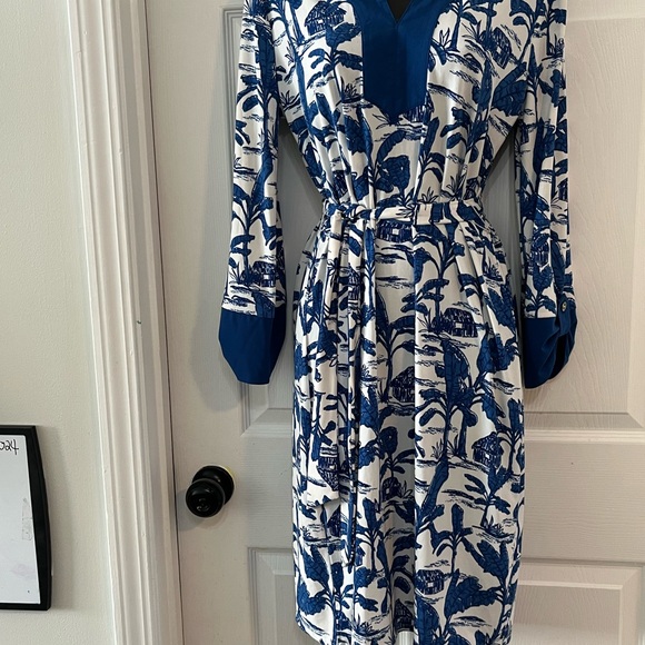 Blue and white dress by Peck & Peck - Picture 5 of 6